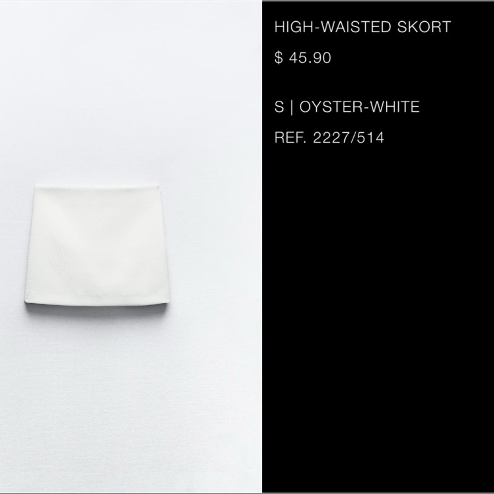 High-Waisted Skort in Oyster-White